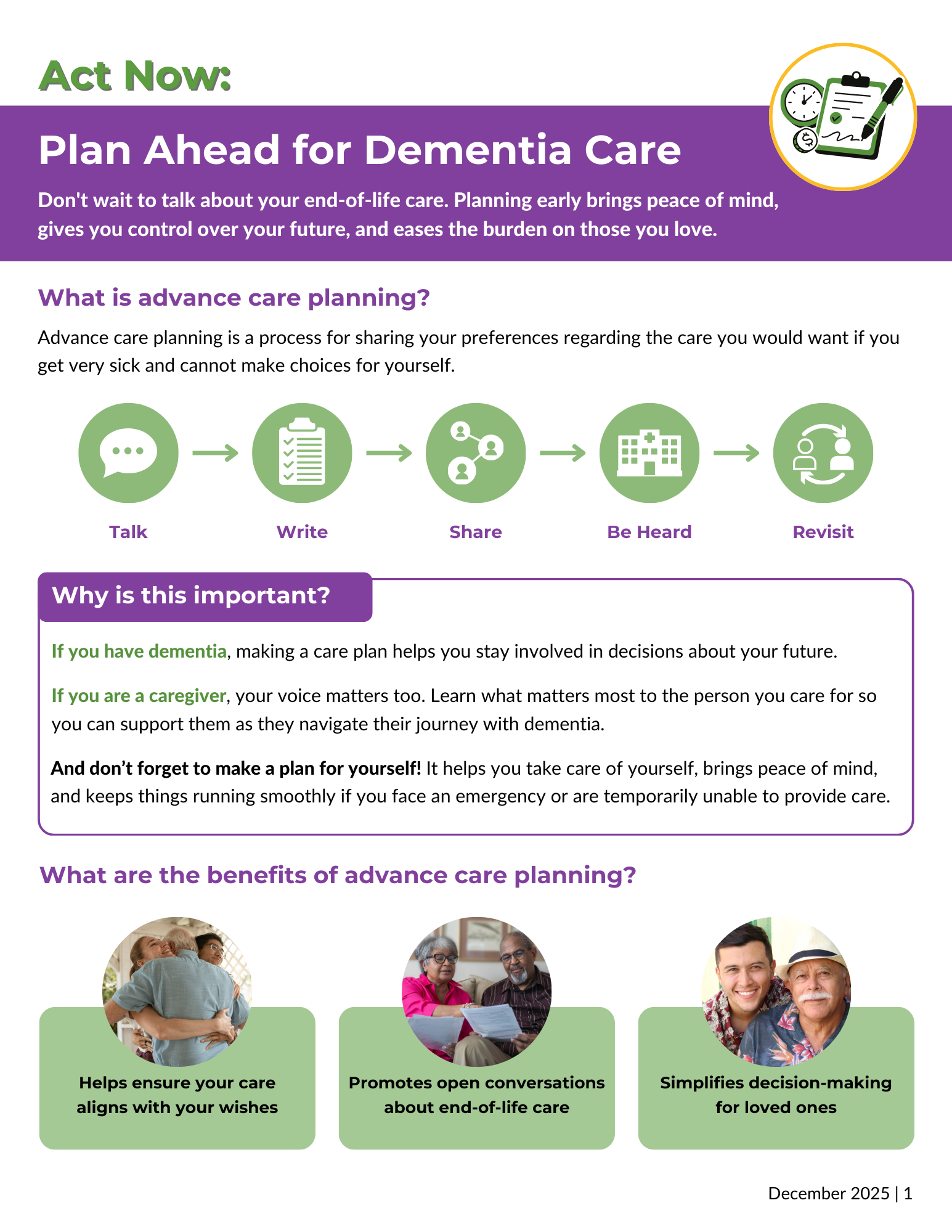 Cover image of Be Prepared: Planning Ahead for Dementia, 2024